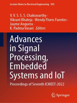 cover image of Advances in Signal Processing, Embedded Systems and IoT